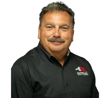 Illustration of a man hiking